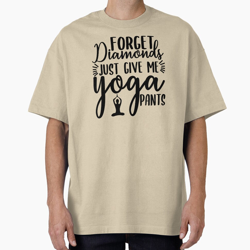 Yoga Quote Forget Diamonds Just Give Me Yoga Pants Motivational Saying by SoccaTamam