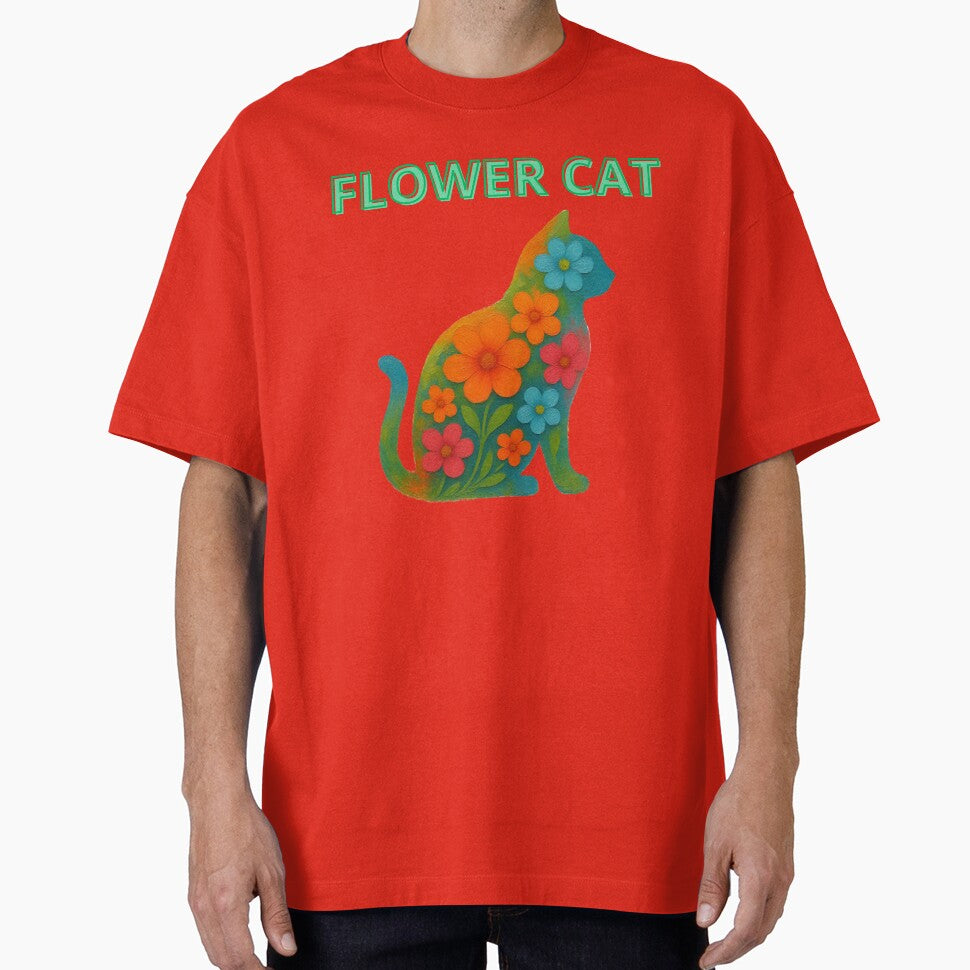 Flower Cat T-shirt Gifts by ZemVibe