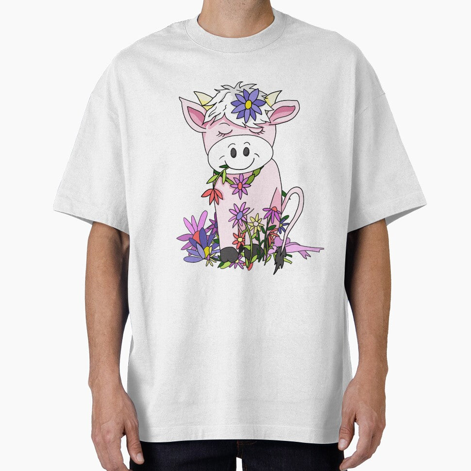 cartoon cow with flowers by BeingNow