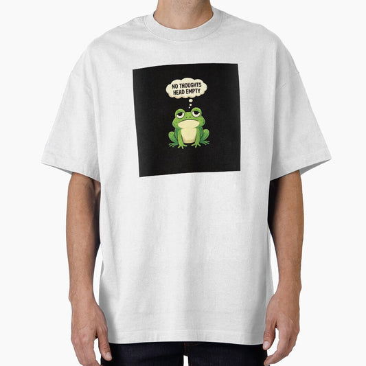 No Thoughts Head Empty Funny Frog Meme by Tropivaro