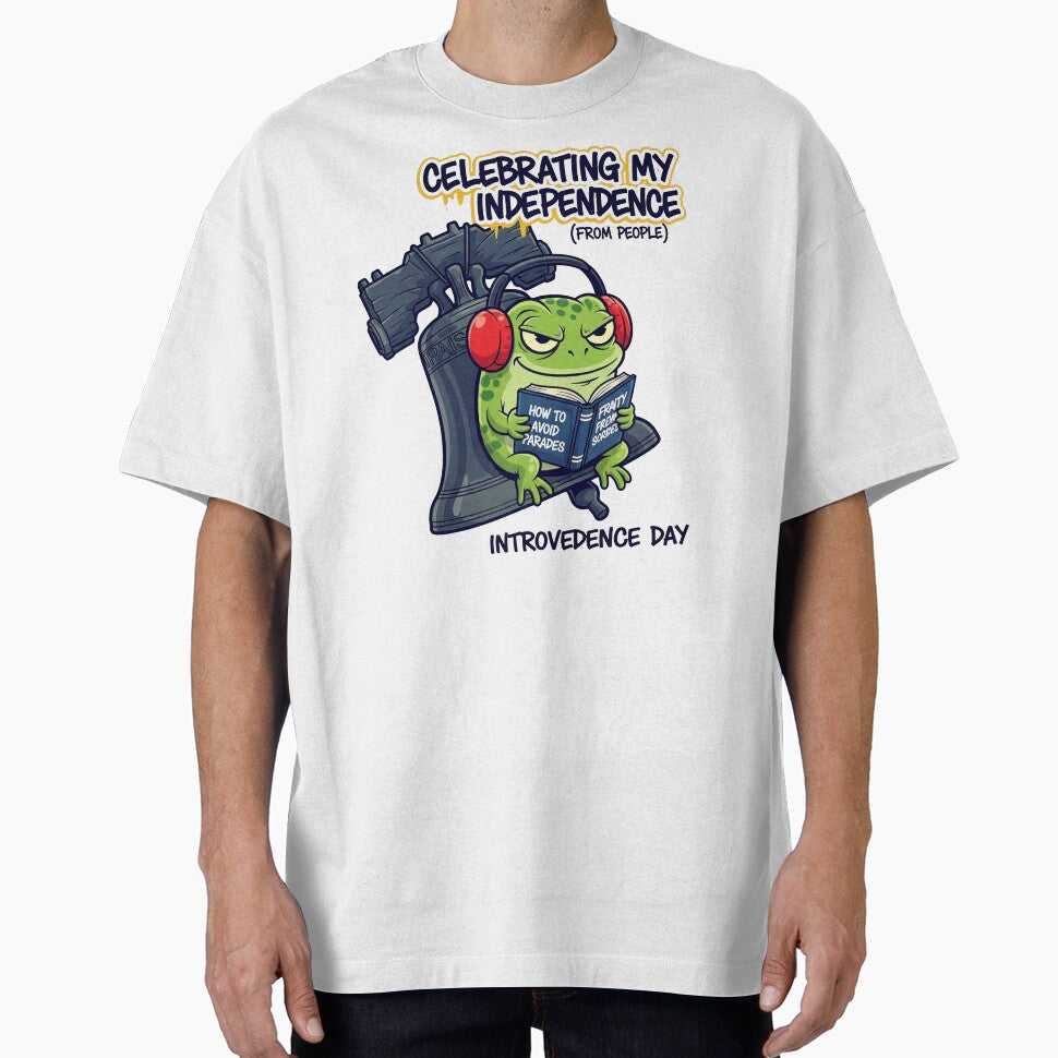 Introverted Independence Day Funny Frog by  Existential