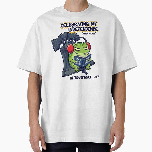Introverted Independence Day Funny Frog by  Existential
