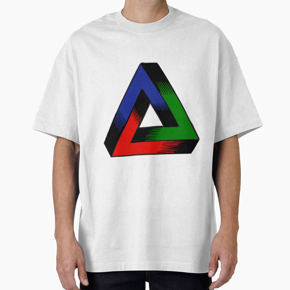 Red Blue Green Triangle Geometry T-Shirt by AllStarMerch