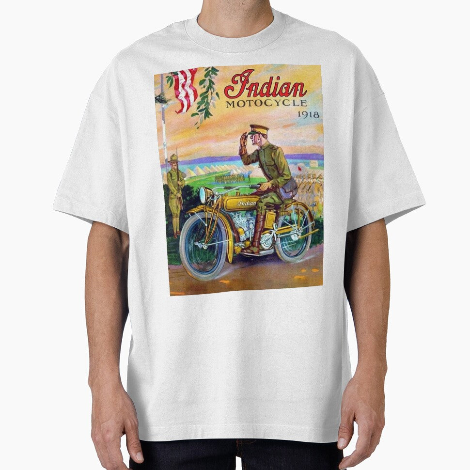 Vintage 1918 Military WWI Indian Motorcycle Dealer's Sign - Poster by Jéanpaul  Ferro