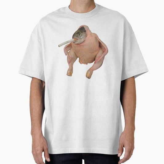 HD Fish Chicken Smoking a Cigarette Funny Meme by fomodesigns