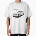 Ford Escort RS Turbo Vector Drawing - White by Steve Kidd Art