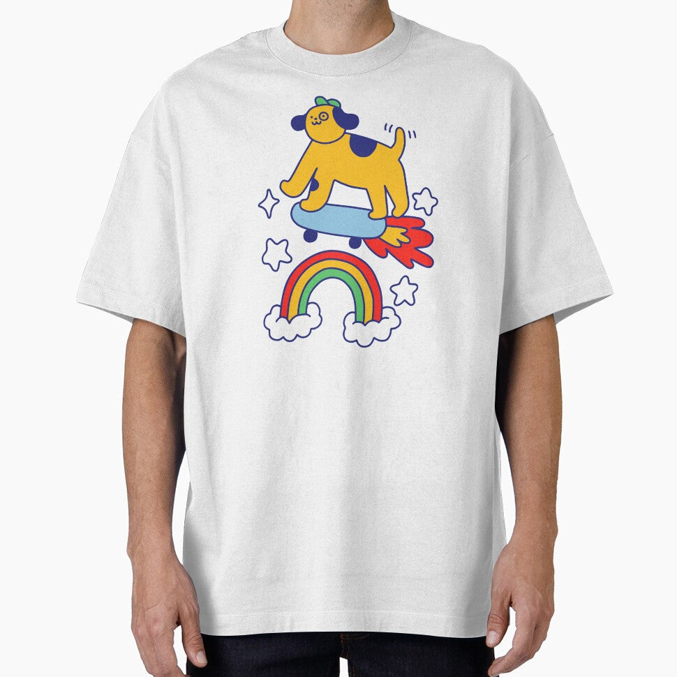 Dog Flying On A Skateboard by obinsun