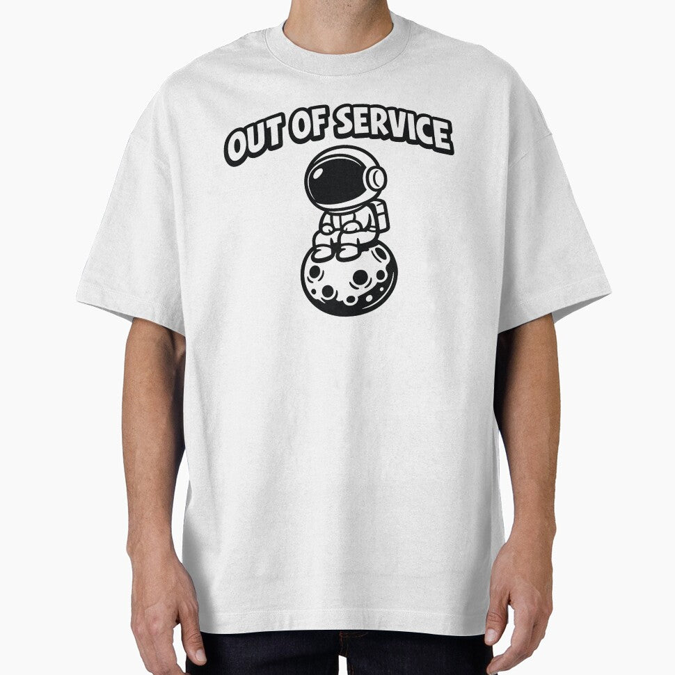 Out Of Service Astronaut Funny Minimal Space Design by Echo-Draw