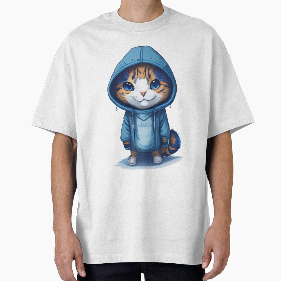 Cool Cat in Blue Hoody by BamboozledCo