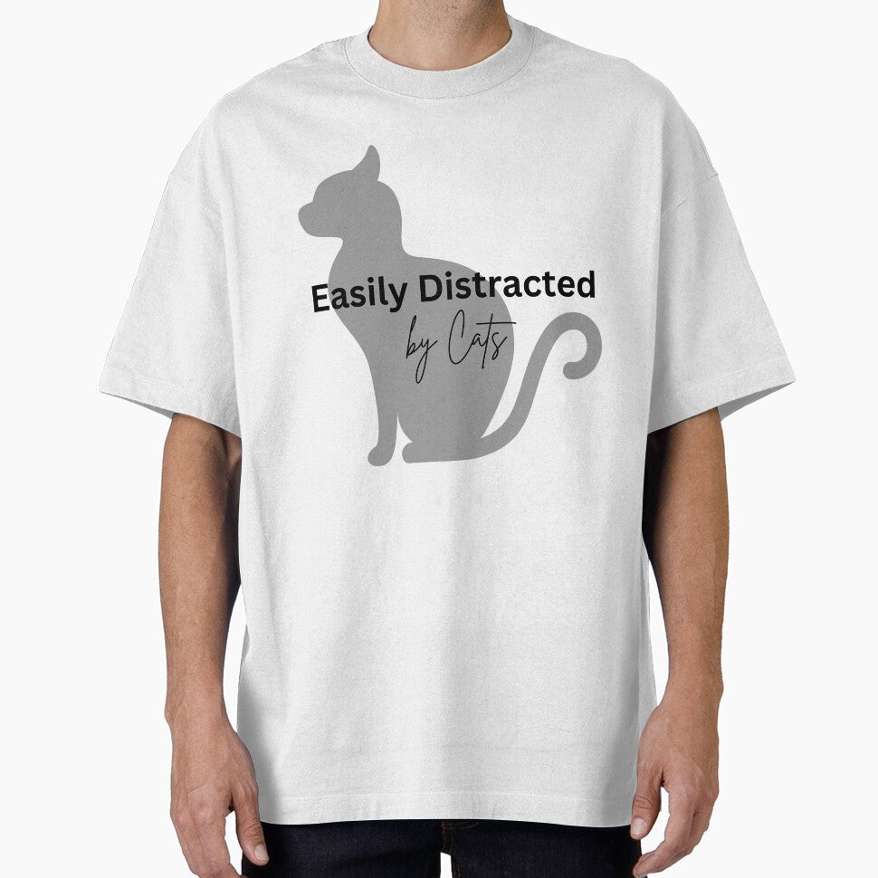 Easily Distracted by Cats Funny Cat Lover Shirt by Cozybysophie