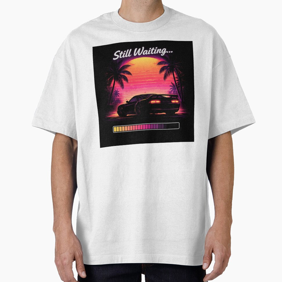 Still Waiting Gaming Aesthetic Retro Sunset Vaporwave Style by Frenais Design
