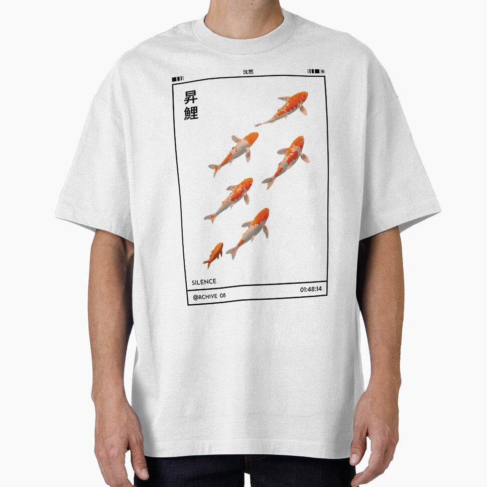 Koi Ascent 昇鯉 | Koi Fish Shirt | Japanese Minimal Koi Design by Cats&Kanji