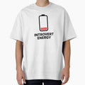 Introvert Energy - Low Social Battery Minimalist Design by Cindralith
