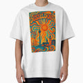 Trippy Psychedelic Poster of Düsseldorf | Neon Rhine River Skyline | Surreal German Cityscape Art by PaintedPixels01