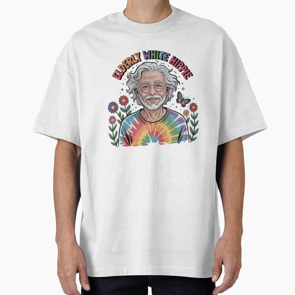 Elderly White Hippie Old Guy group hippie by AleksandraJac05