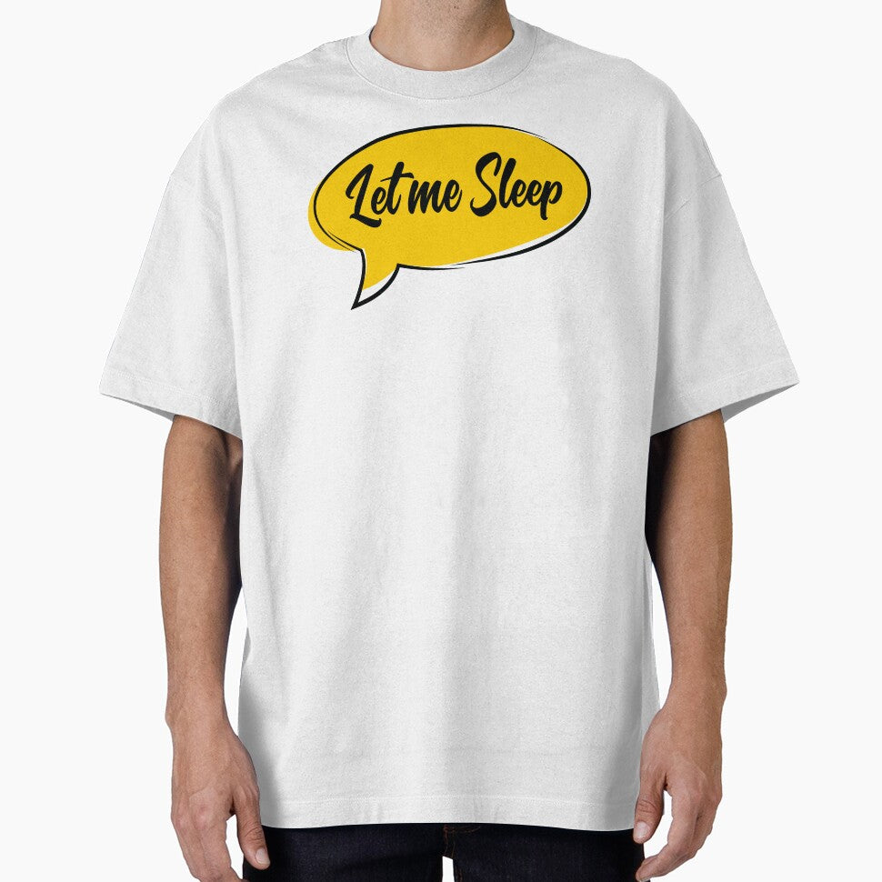 Let Me Sleep - Minimalist Yellow Speech Bubble Art by Miniature Store