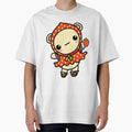 Precious Kawaii Teddy Bear In Cute Strawberry Outfit Holding Strawberry by CreativeCranium