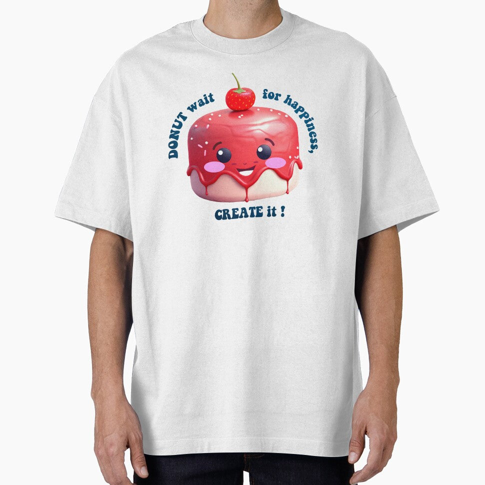 Donut Pun Kawaii| Funny sayings| Donut Puns| Donut wait for Happiness, create it by Createya