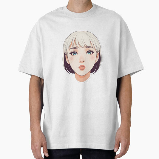 Minimal Anime Face cute girl– Expressive Minimalist Character Design by RELAX STATION