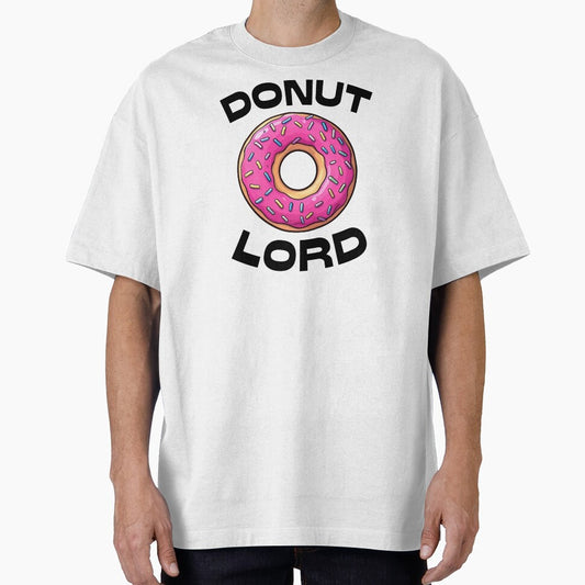 Donut Lord Funny Donut Lover T-Shirt - Pink Sprinkles Doughnut Graphic Tee by Rockwelder