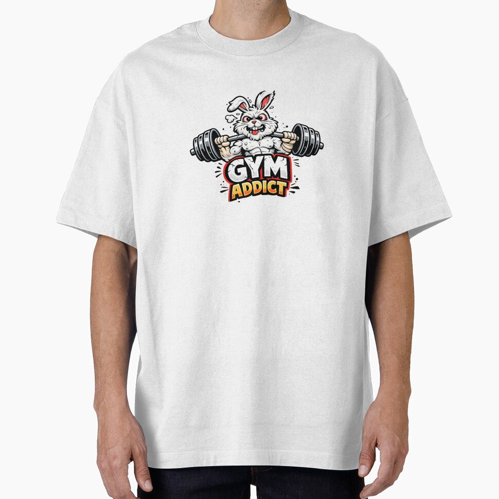 Gym Addict – Muscular Bunny with Dumbbell | Funny Fitness Motif by Mavriboy