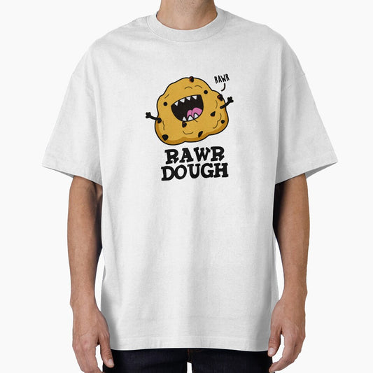 Rawr Dough Cute Raw Dough Food Pun by punnybone