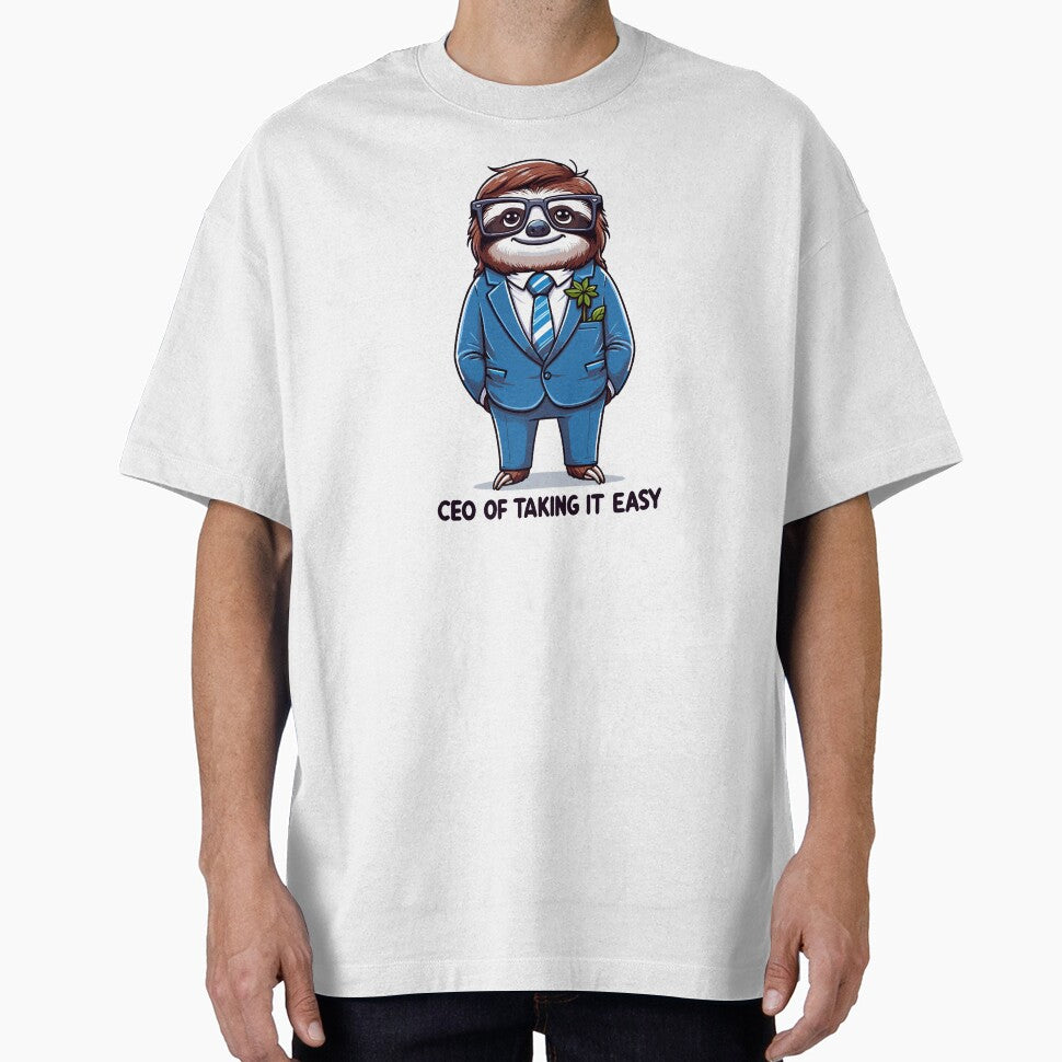 CEO of Taking It Easy – Funny Sloth Office Humor Design by CyfroweMysli