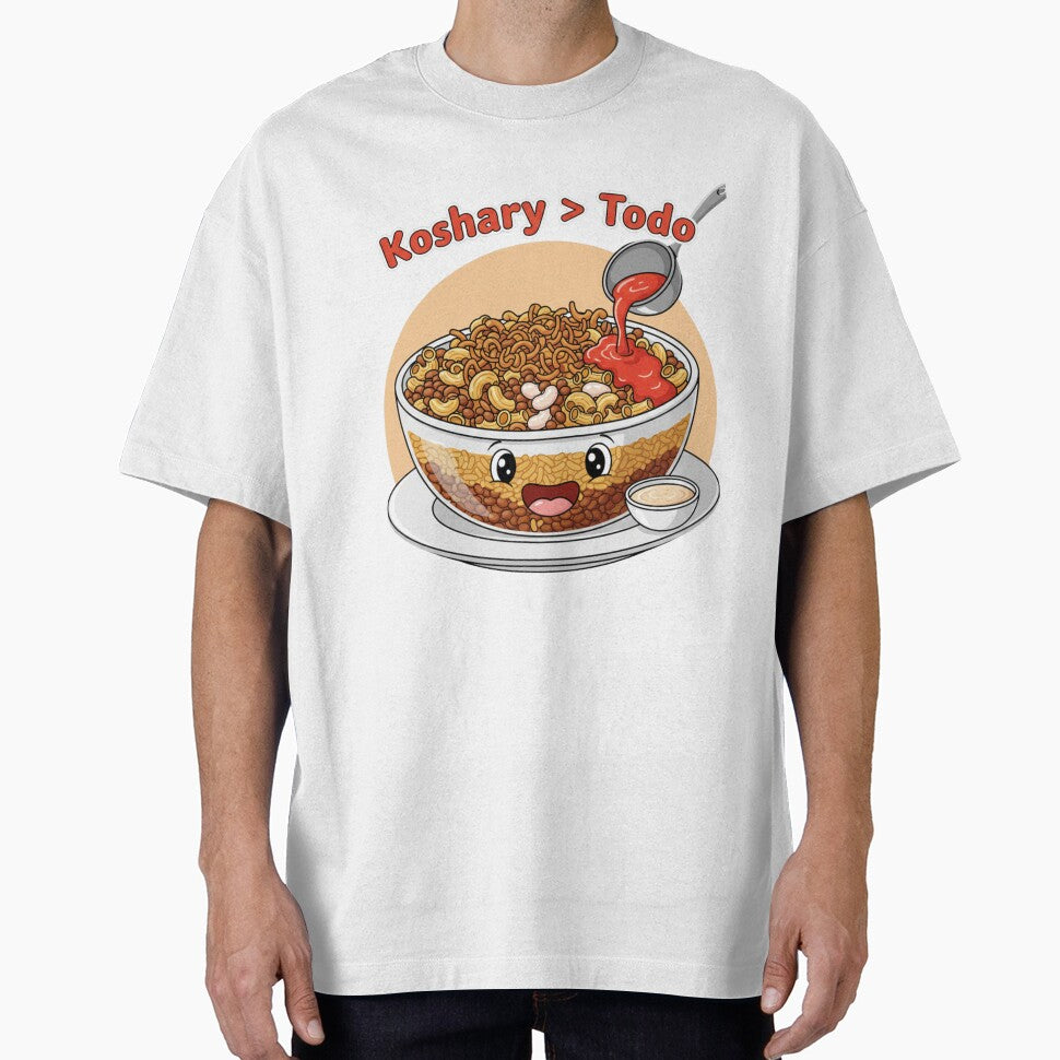 Koshary Greater Than Everything – Funny Food Cartoon Design by YK SHOP