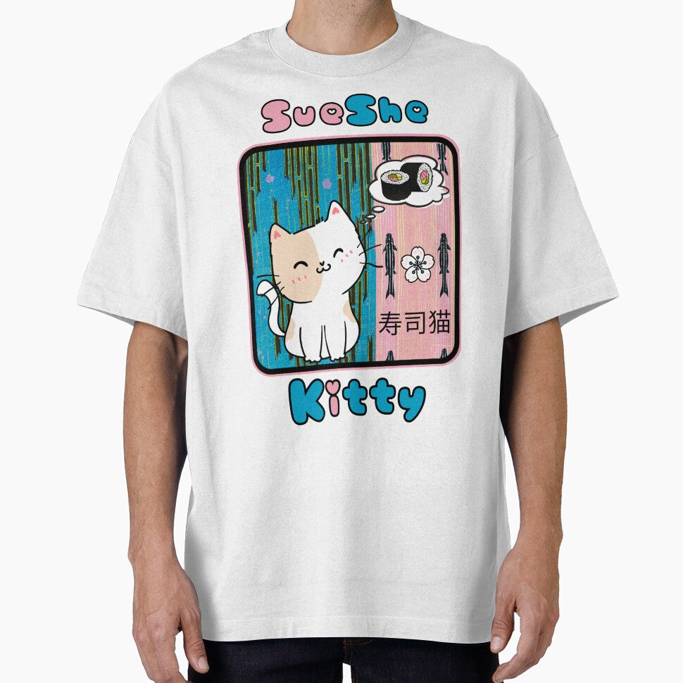 SueShe Kitty Kawaii Spirit Animal Art Sushi Kitty Cute Kawaii Animal Fashion by thearrowbyday2