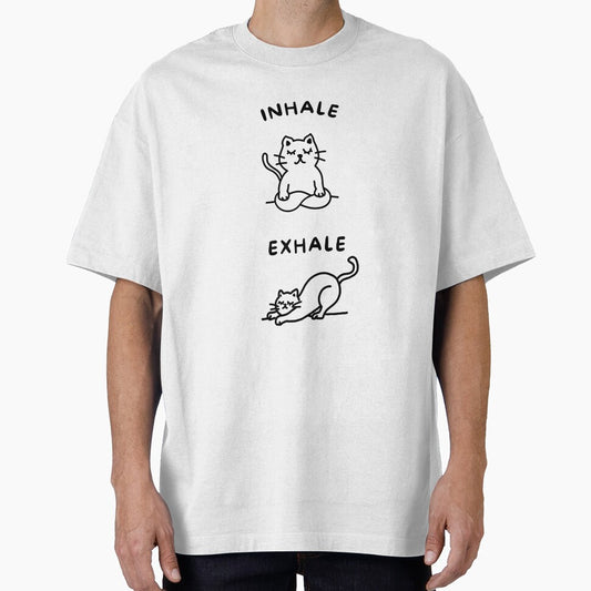 Funny cat yoga meme, inhale exhale by Aftertomorrow