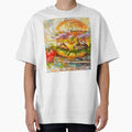 Cheeseburger Painting – Colorful Burger Food Art by AlisaArtDecor