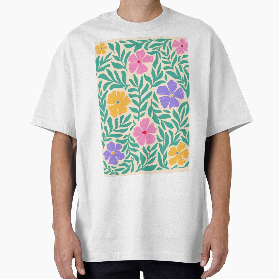 retro floral flower background shirts by anandsiva2703