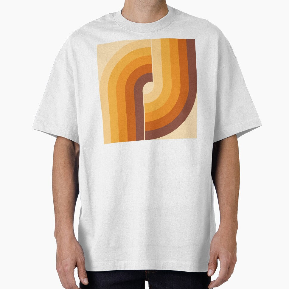 Geometric Retro Vintage Style - Warm brown, orange, yellow by JMgraphic