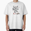 Cute Social Battery 2% Panda – Introvert Low Energy Funny Design by Sanika arts