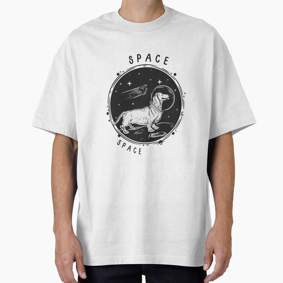 Space earth travel Laika, first space dog cute design vintage space by Designandlove