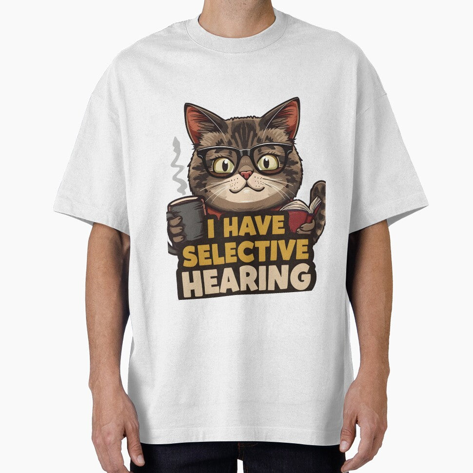 I Have Selective Hearing Cat Coffee Reading Niche by TeeSpectrume
