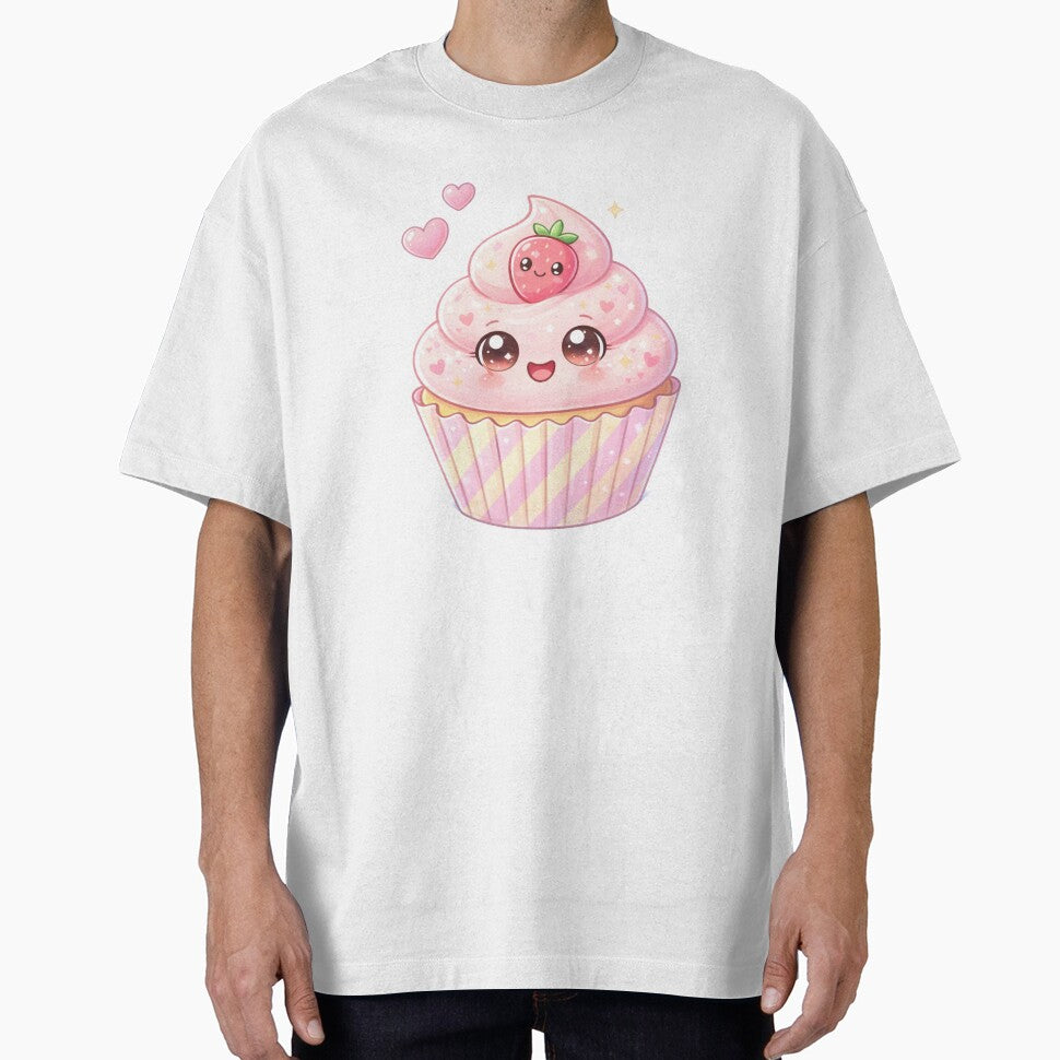 Strawberry Kawaii Cupcake - Pastel Cute Dessert. by Lylysun