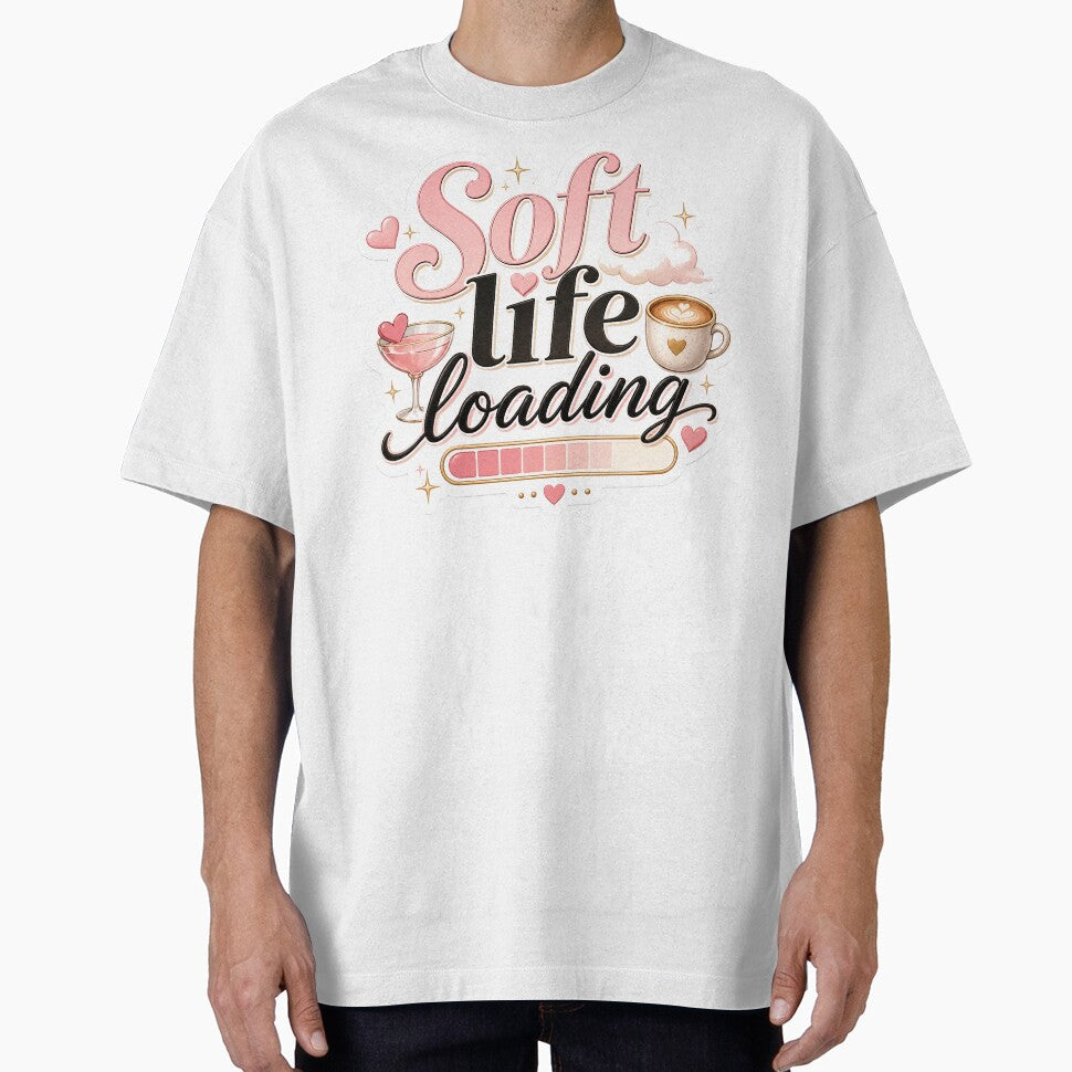 Soft Life Loading Cute Pink Self Care Aesthetic by NaphDesigns