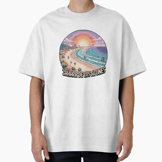 Zahara de los Atunes Spain Pixel Art - Retro Atlantic Beach Scene by CircinusStore