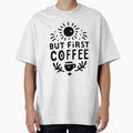 But First Coffee Quote – Minimal Coffee Lover Typography Art by Lulunza
