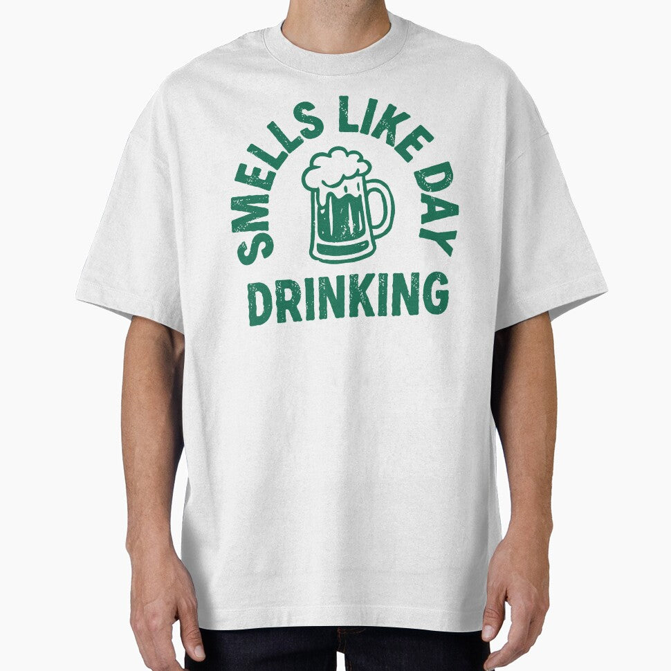 Smells Like Day Drinking – Retro Beer Badge T-Shirt by Slaw-Creation