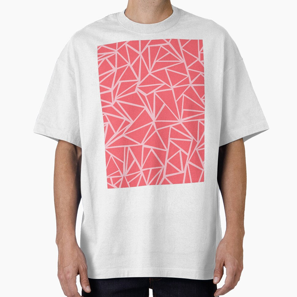 Geometric triangles,pink by cutecrazytshirt