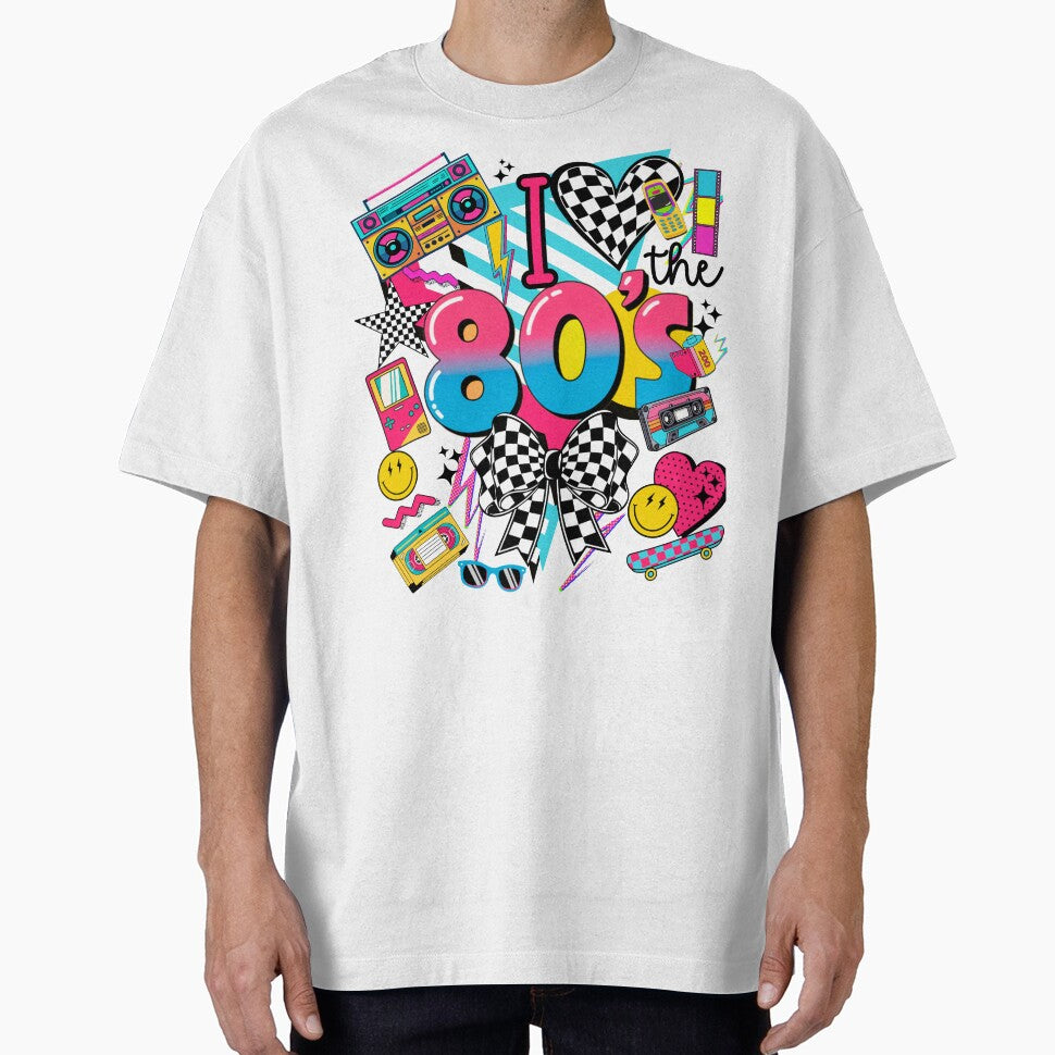 I Love the 80’s PNG | Retro 80s Sublimation Graphic | Neon 1980s Clipart | Fun 80s Design for T-Shirts, Mugs, Stickers, Crafts by michellidelucas