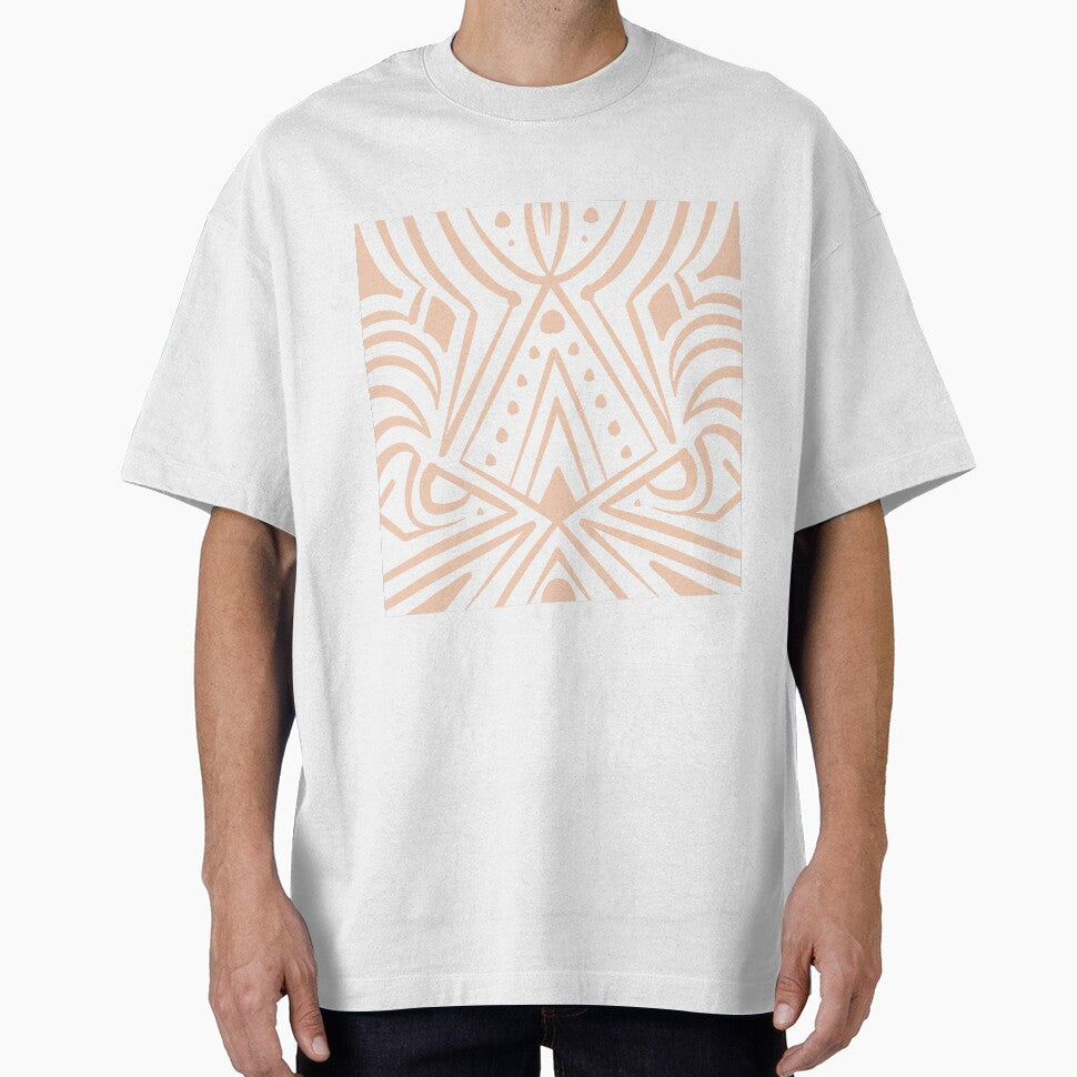 Boho pattern in cream beige by ReneMagritteArt