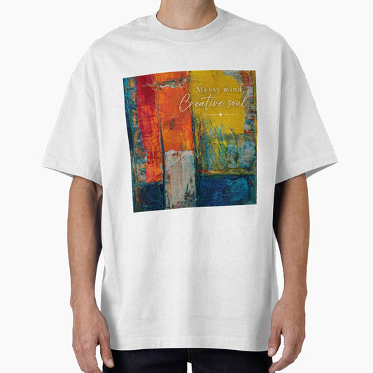 Messy Mind Creative Soul Abstract Art | Aesthetic Creative Quote Print | Colorful Artistic Design by NA-art725