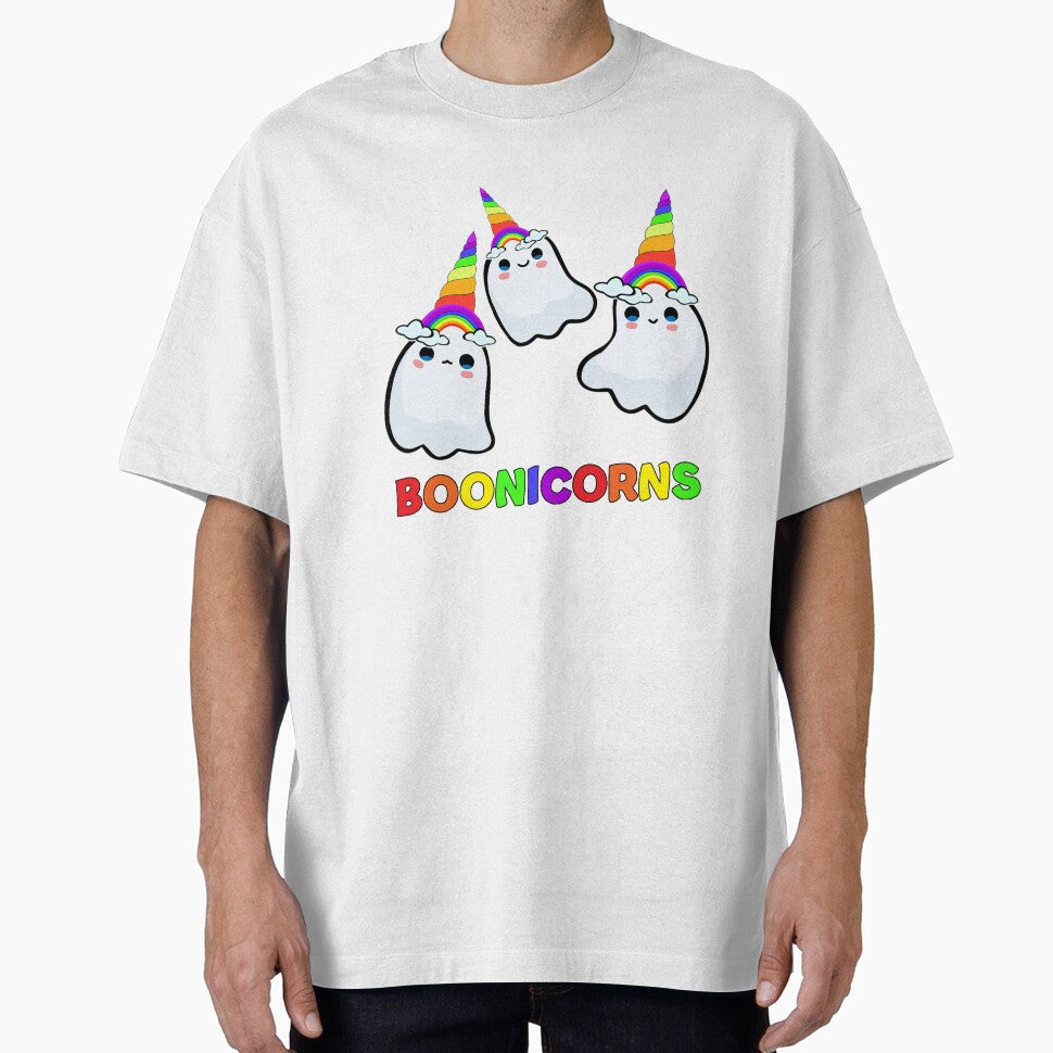 BOONICORNS cute kawaii rainbow unicorn Halloween ghosts trio by Rabbitti