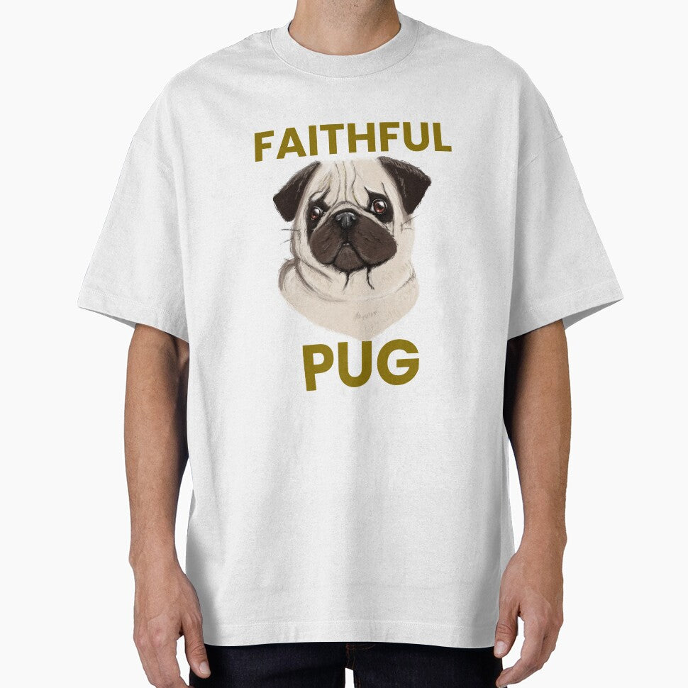 Faithful pug tshirt by Eugenie974