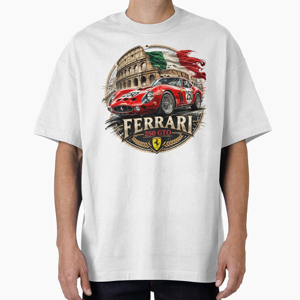 Italian Classic Car Rome Colosseum Vintage Poster by Retro Arabica
