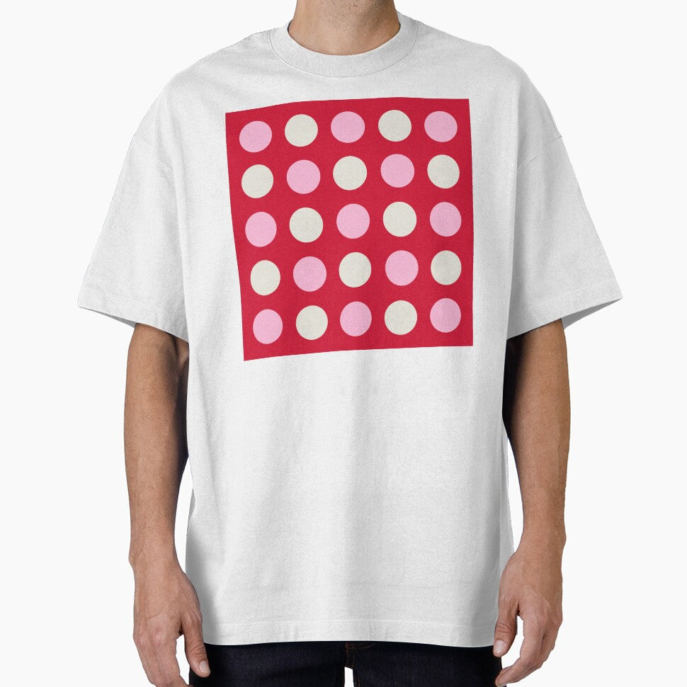 COTTON CANDY PINK, CREAM and RED Symmetrical POLKA DOTS by RachelMacht