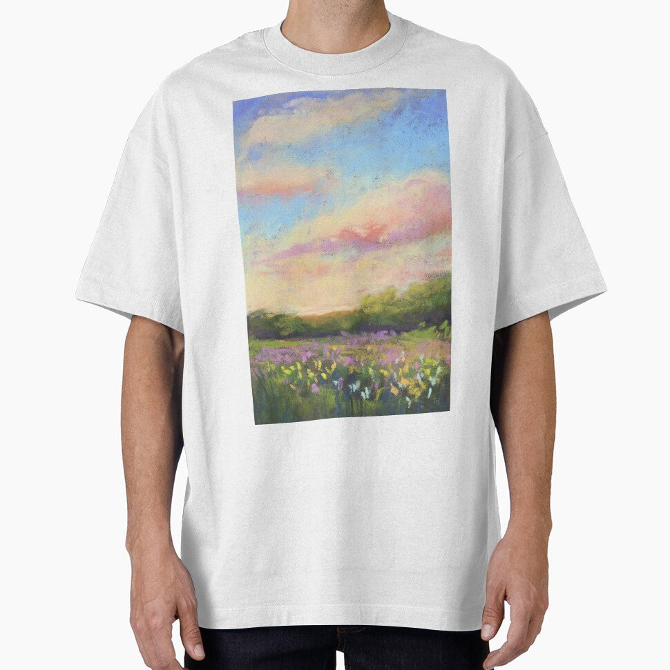 Flower Field Cotton Sky Soft Pastel by TiffanyMackay